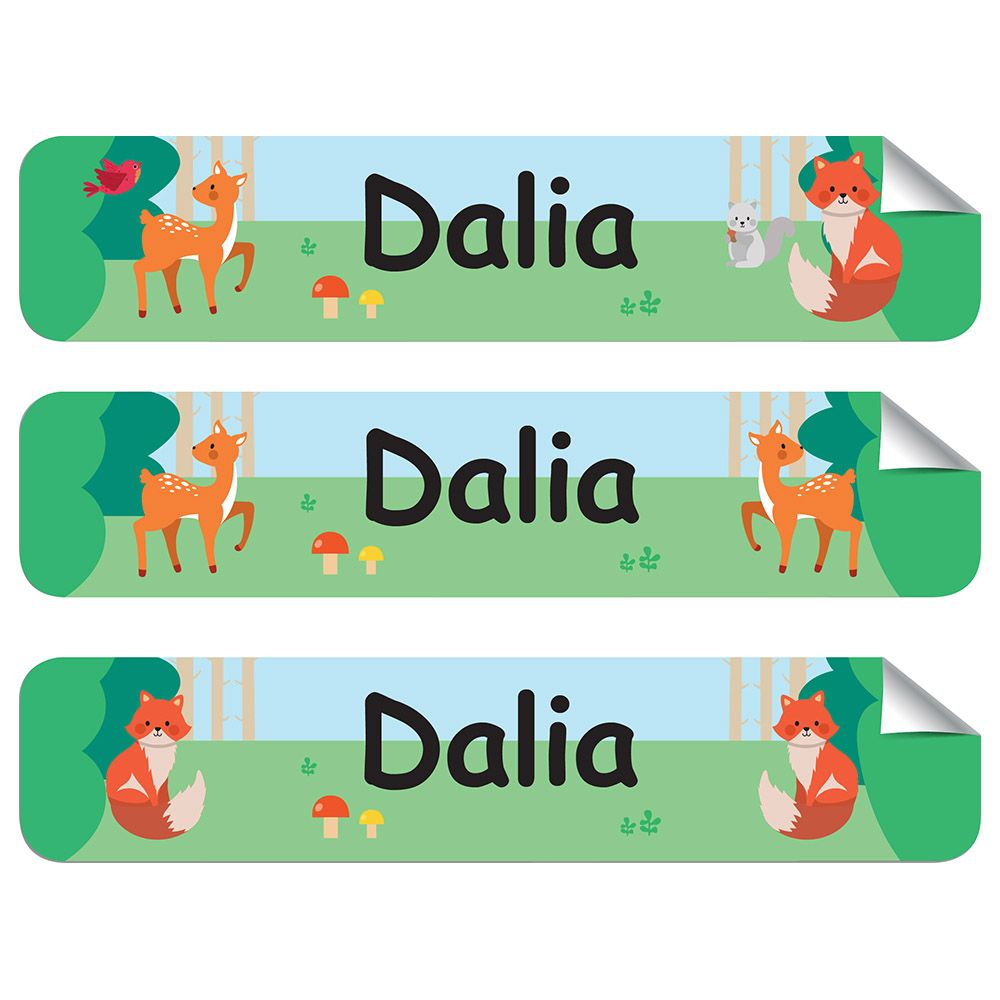 Mylabels - Personalized Labels - Woodland Animals - Pack of 30 - Large