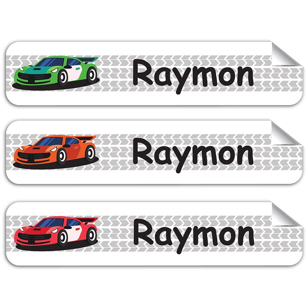 Mylabels - Personalized Labels - Race Car - Pack of 107