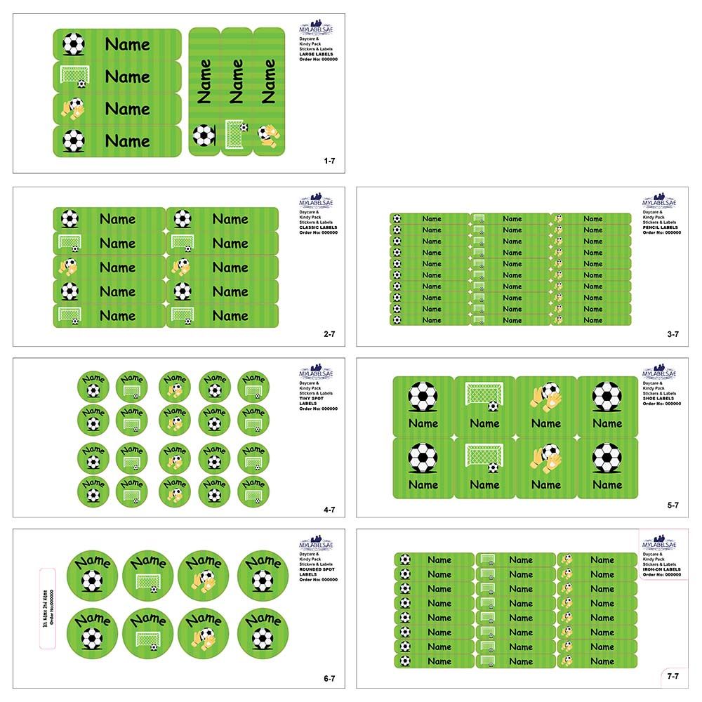 Mylabels - Personalized Labels - Soccer - Pack of 107