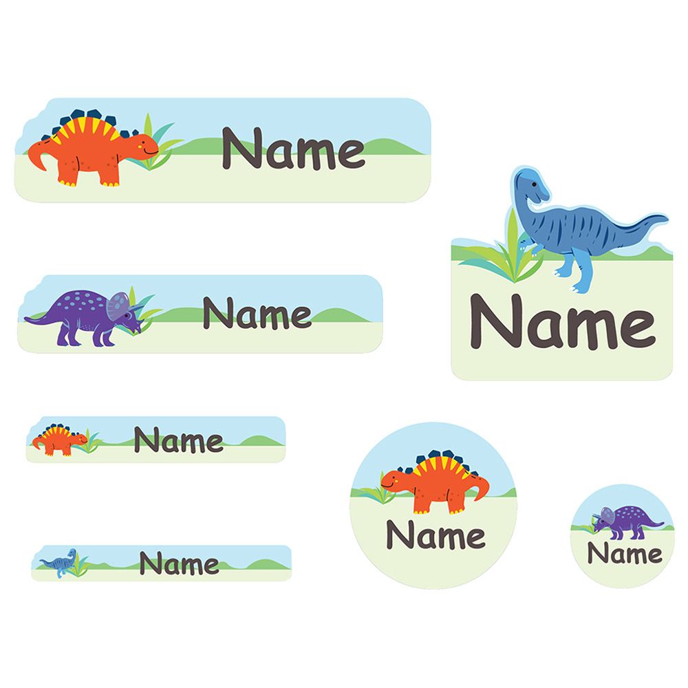 Mylabels - Personalized Labels - Smiling Dino - Pack of 107