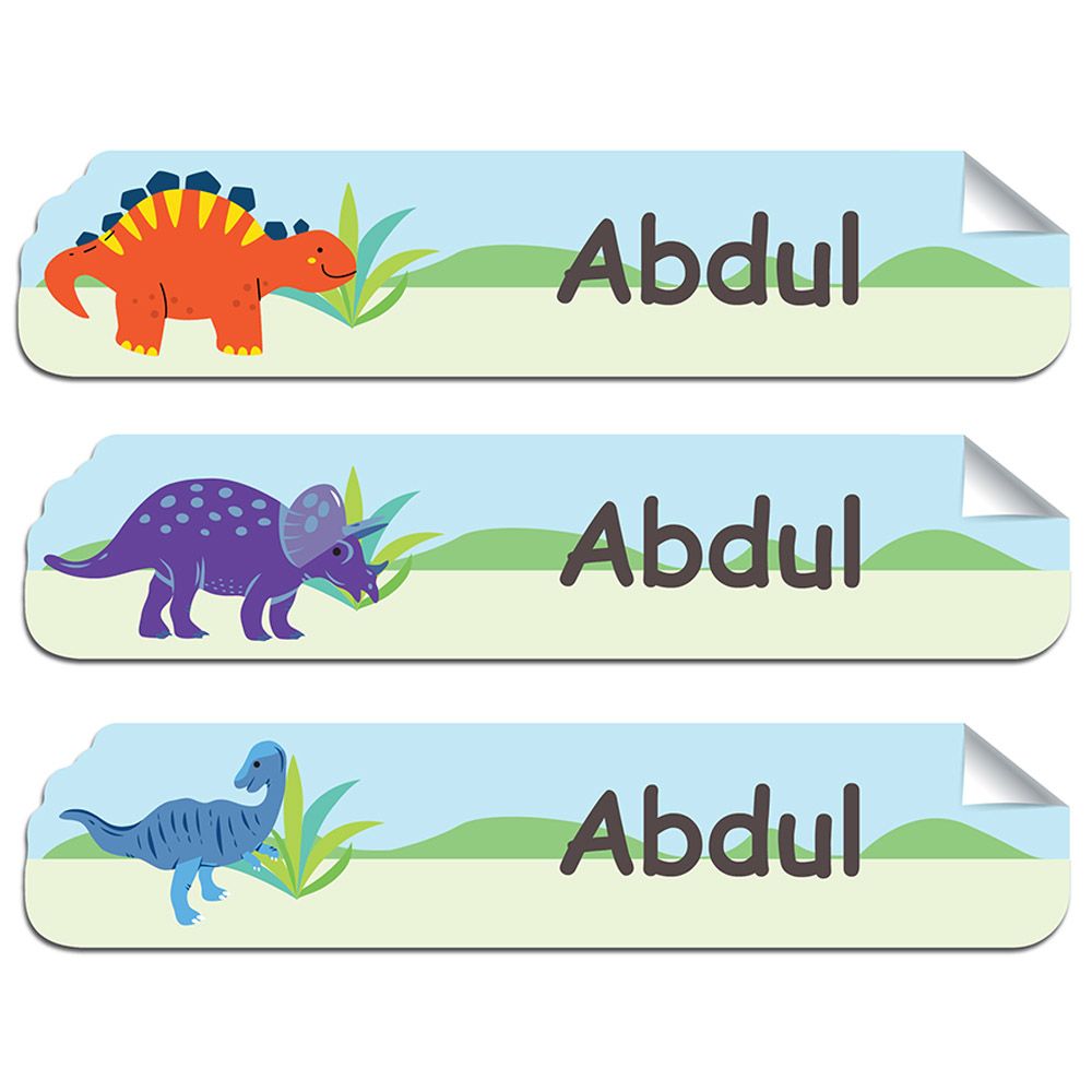 Mylabels - Personalized Labels - Smiling Dino - Pack of 107