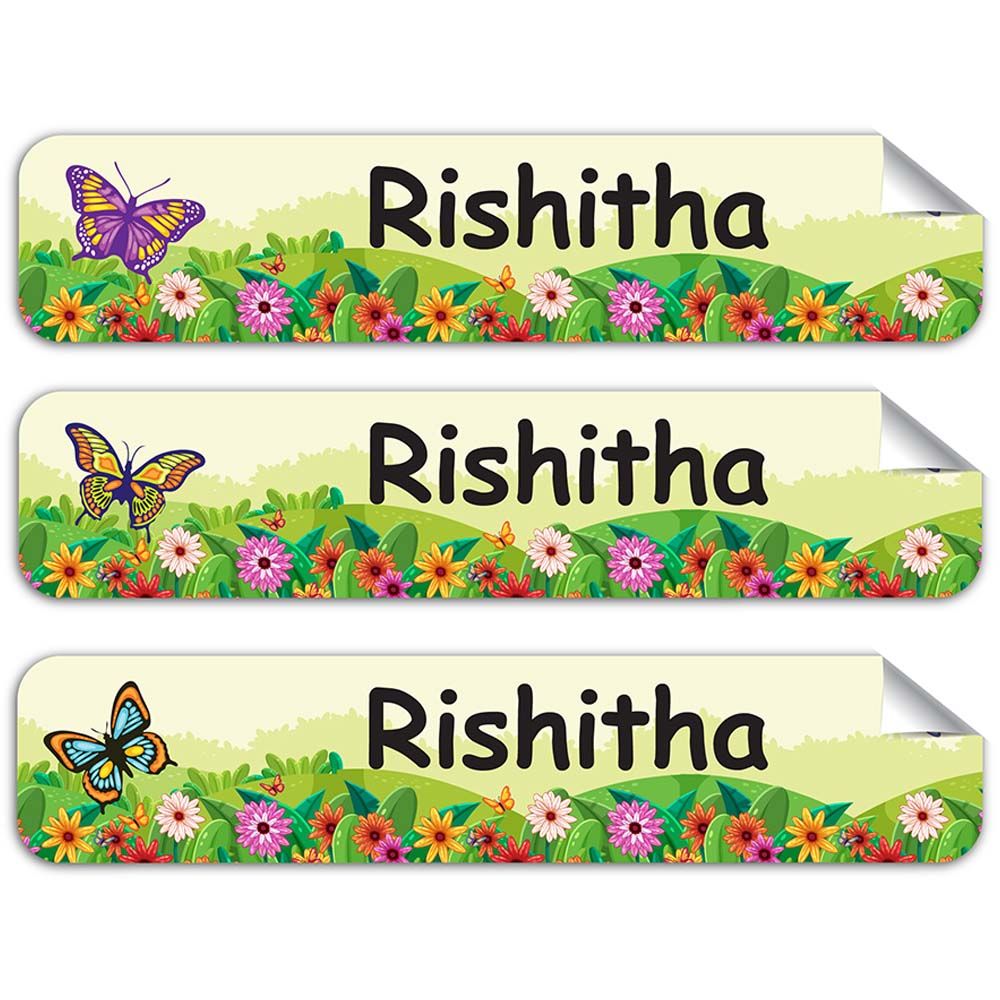 Mylabels - Personalized Labels - Butterfly Garden - Pack of 107