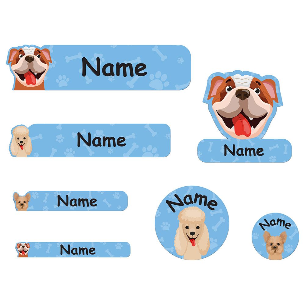 Mylabels - Personalized Shoe Labels - Lovely Dogs - Pack of 12