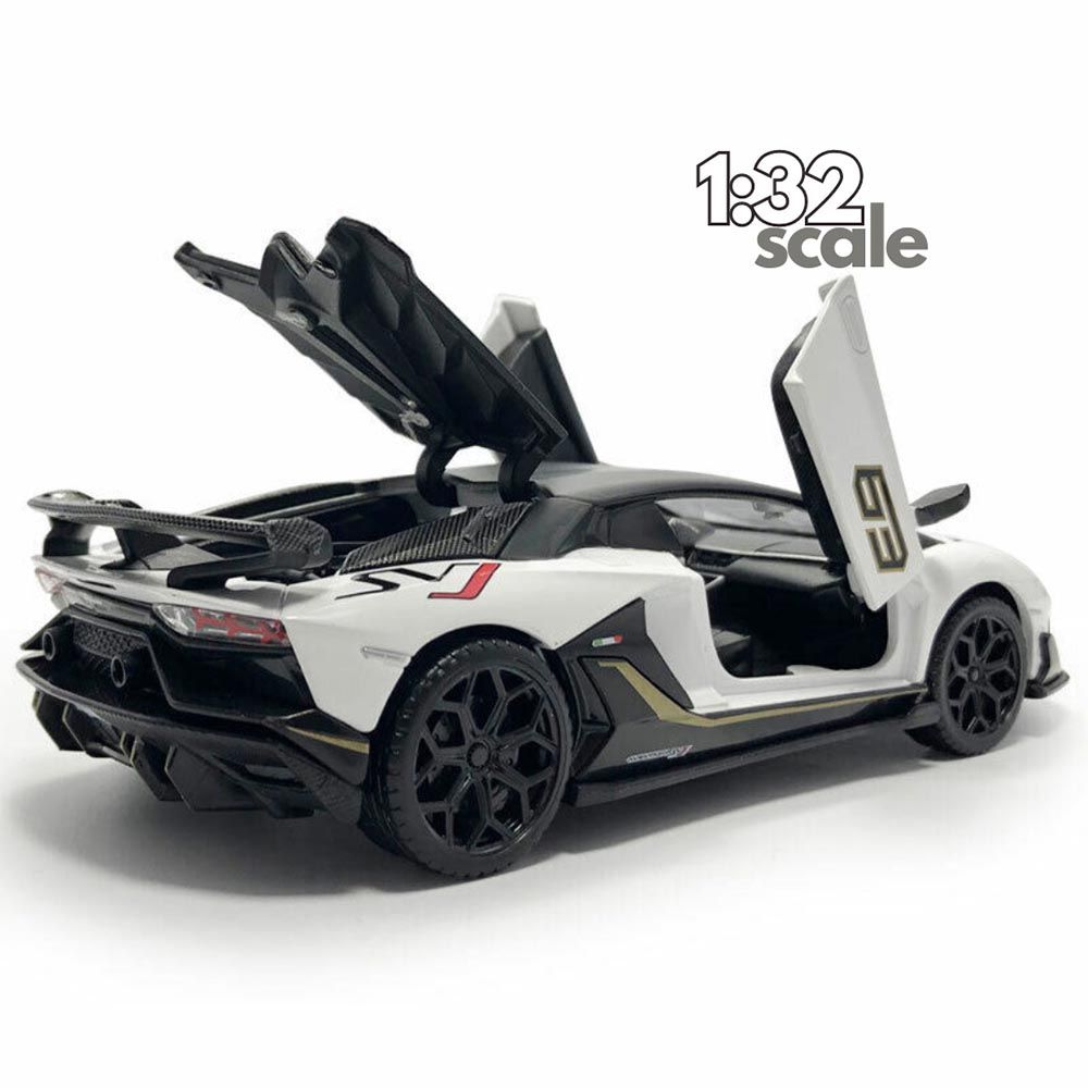 Msz - 1/32 Lamborghini Aventador Svj Car Die-Cast Replica - White