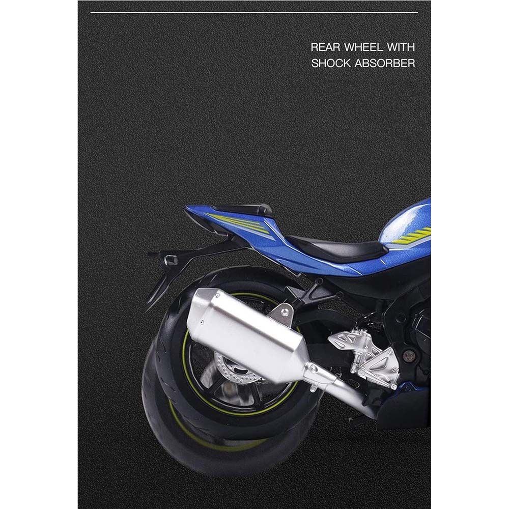 Msz - 1/12 Suzuki Gsx-R1000 Bike Die-Cast Replica - Blue