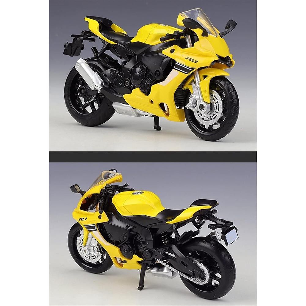 Msz - 1/12 Yamaha Yzf-R1 Bike Die-Cast Replica - Yellow