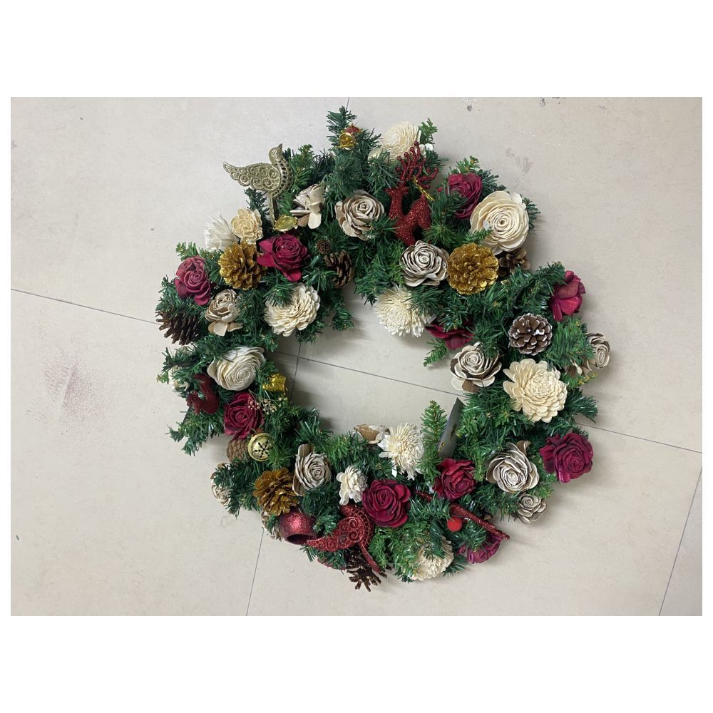 Merry Christmas - Flower Wreath - 60 cm