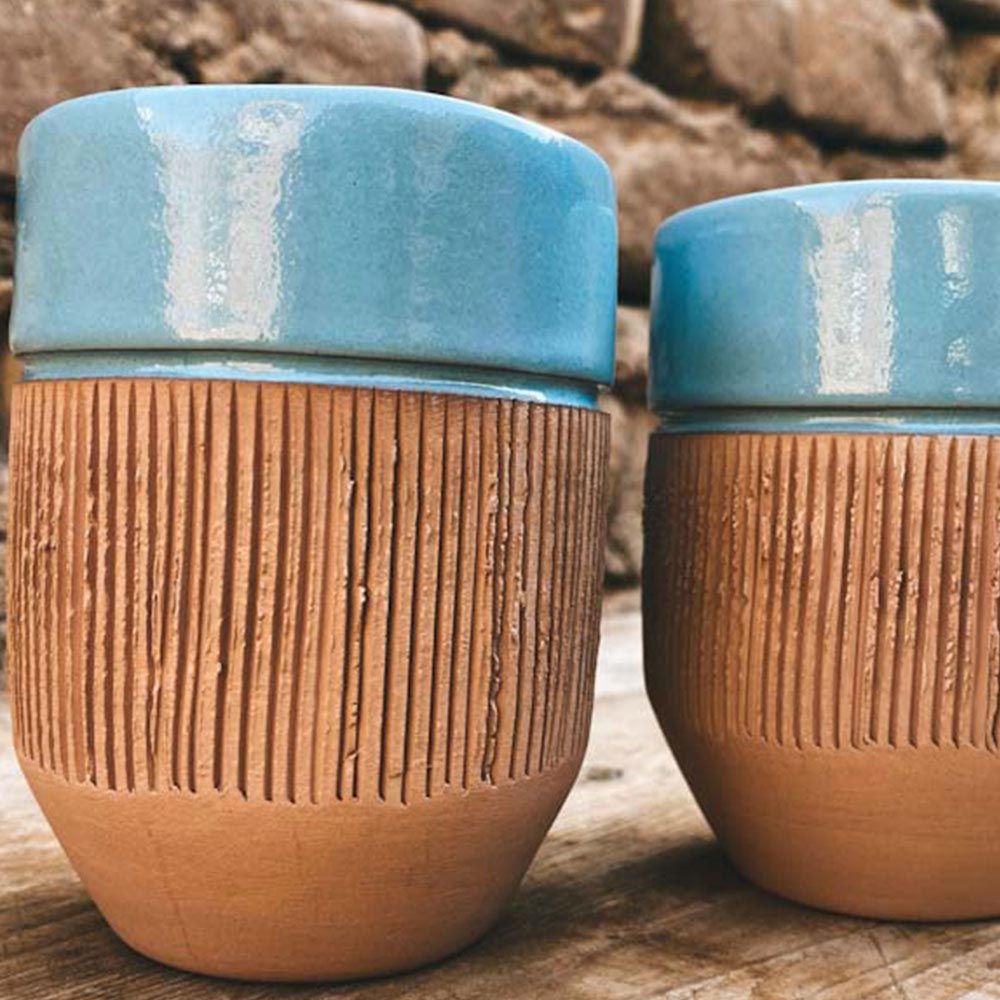 Aiida - Pottery Cup - Blue