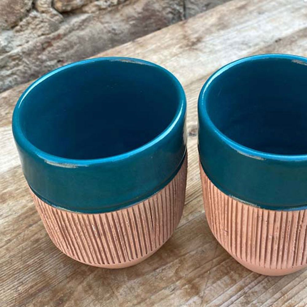 Aiida - Pottery Cup - Teal