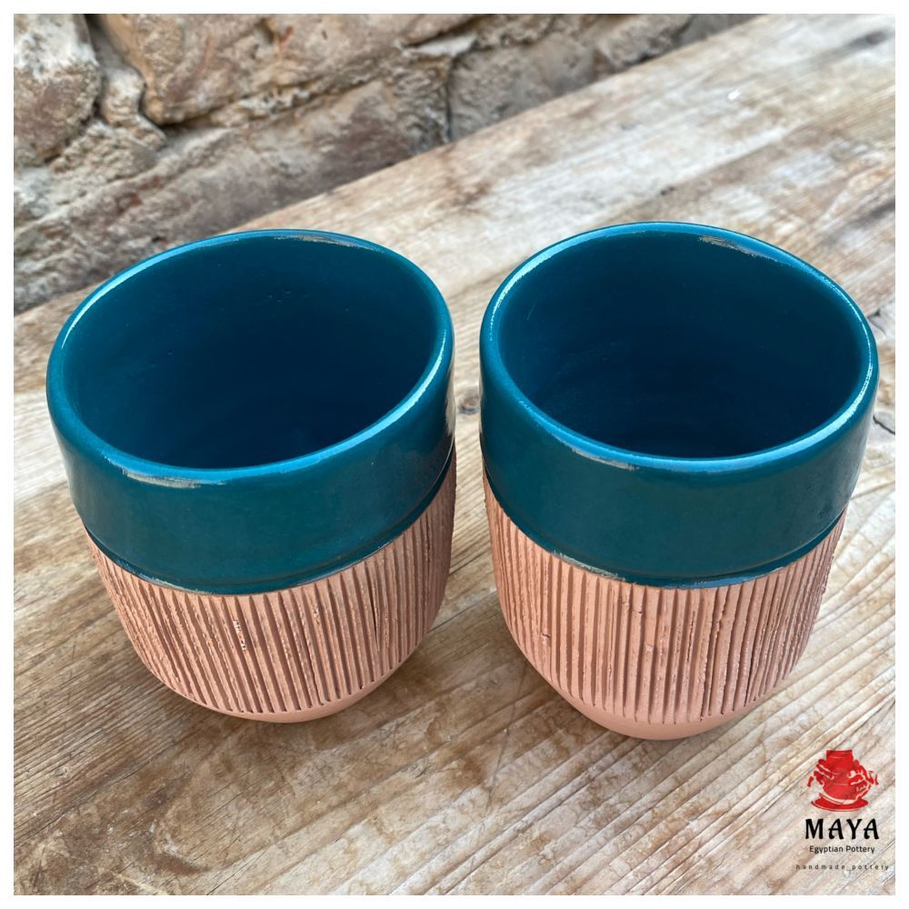 Aiida - Pottery Cup - Teal