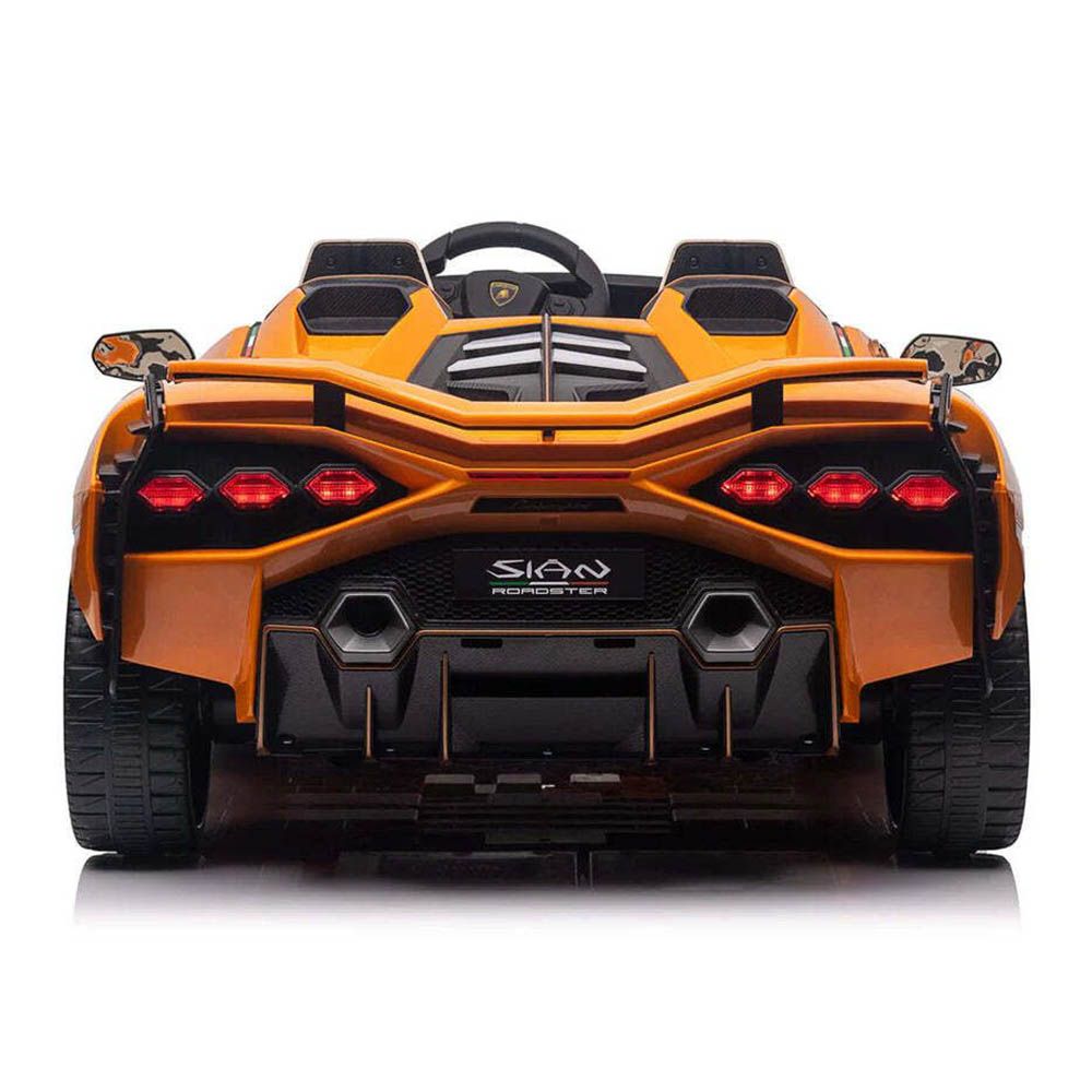 Myts - 2-Seater Lamborghini Sian Ride-On Car - Orange - 12 V