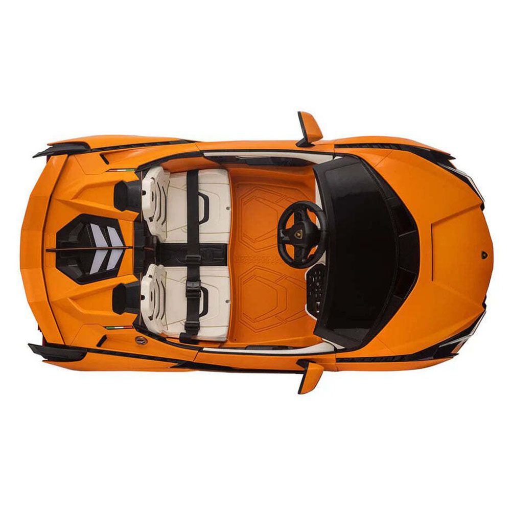 Myts - 2-Seater Lamborghini Sian Ride-On Car - Orange - 12 V