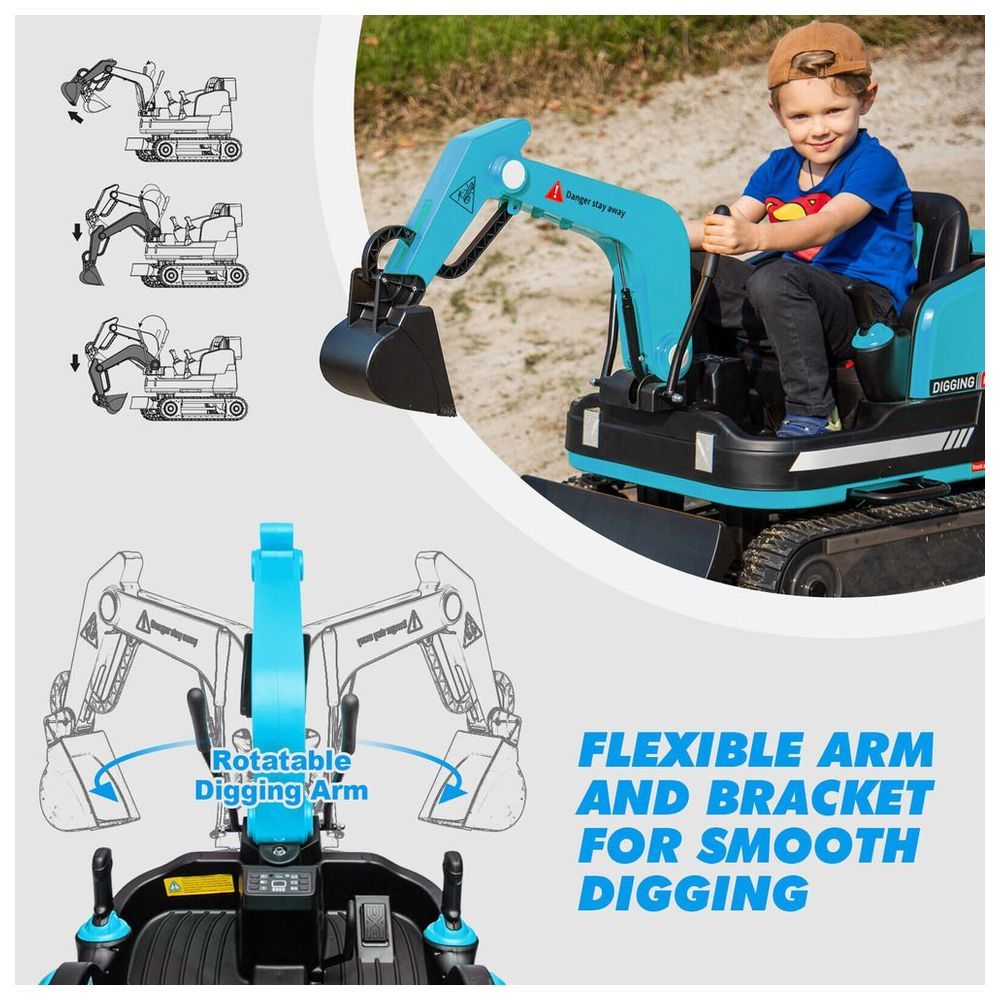 Myts - Mini Engineer Remote Control Ride-On Excavator - Blue