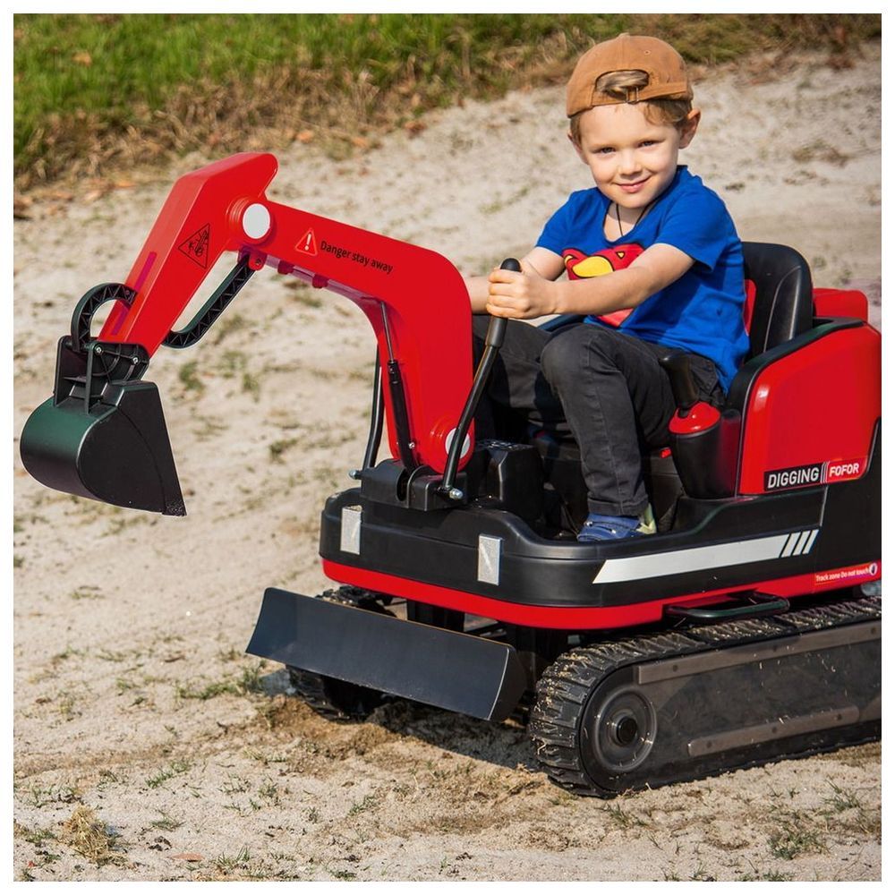 Myts - Mini Engineer Remote Control Ride-On Excavator - Red