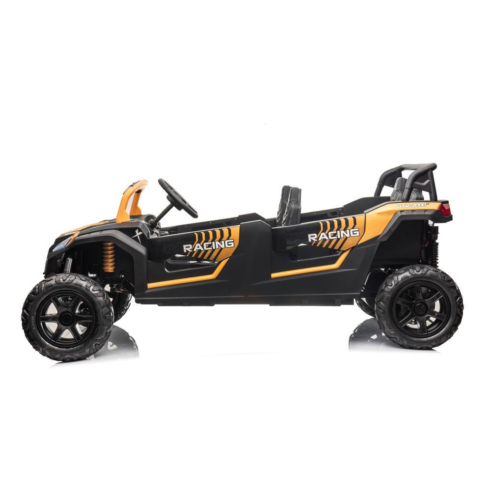 Myts - 4-Seat Electric Ride-On Car With Lights - Gold - 48 V