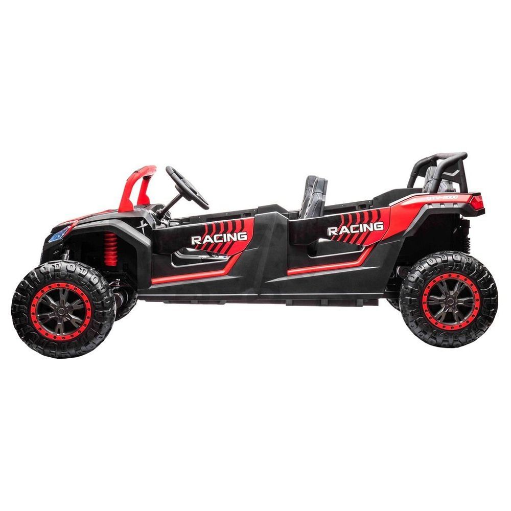 Myts - 4-Seat Electric Ride-On Car With Lights - Red - 48 V