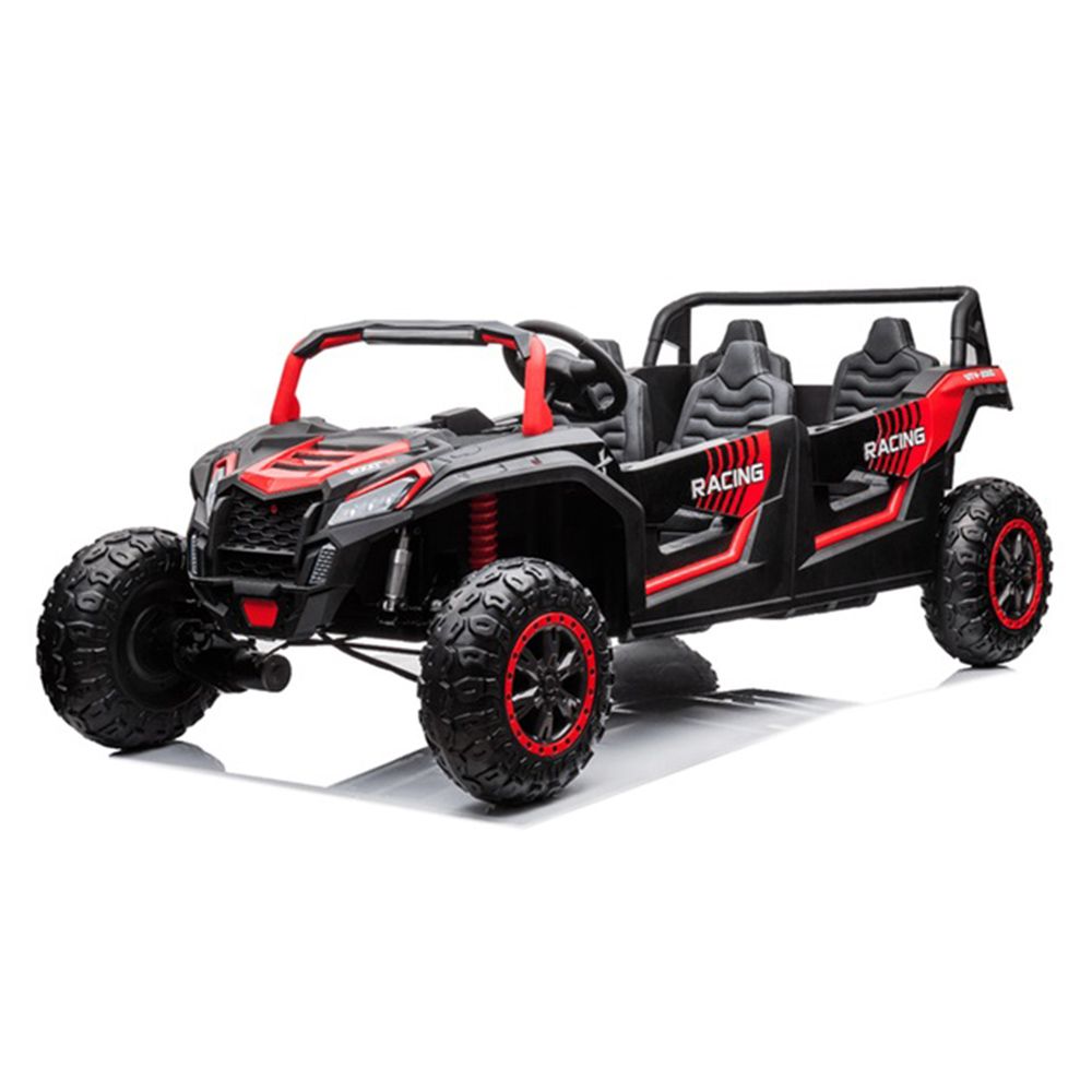 Myts - 4-Seat Electric Ride-On Car With Lights - Red - 48 V