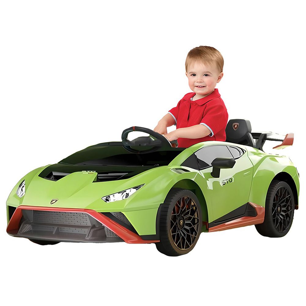 Myts - 12V Lamborghini Licensed Huracan STO Kids Rideon Car - Green