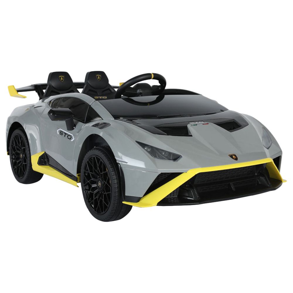 Myts - 12V Lamborghini Licensed Huracan STO Kids Rideon Car - Grey