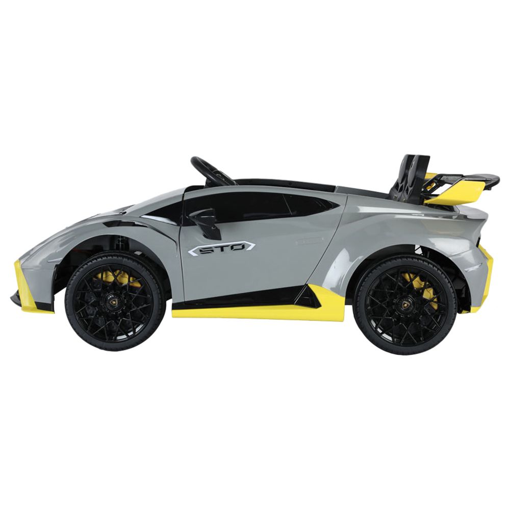 Myts - 12V Lamborghini Licensed Huracan STO Kids Rideon Car - Grey