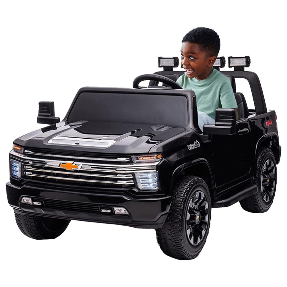 Myts - 12V Chevrolet Silverado Electric Rideon w/ Two Seats - Black