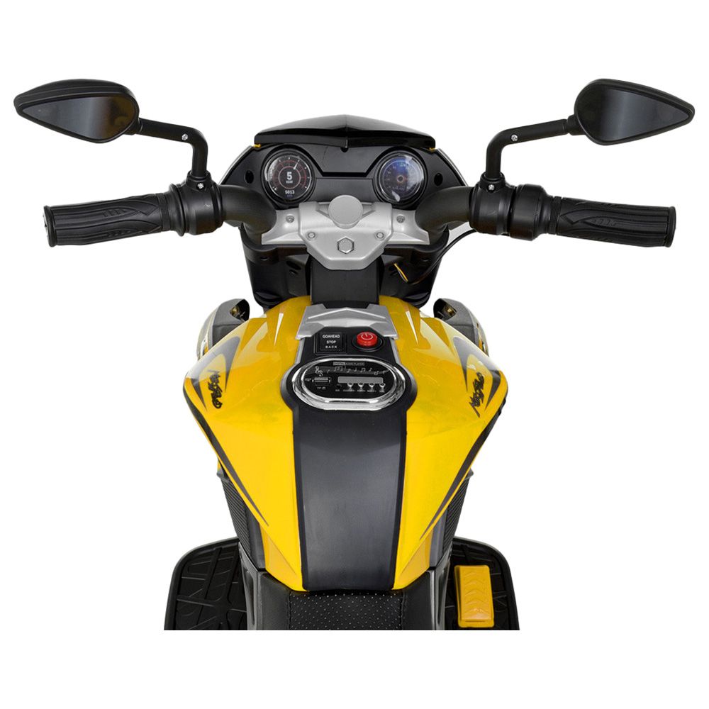 Myts - 6V Kids Electric Motorcycle Rideon - Yellow