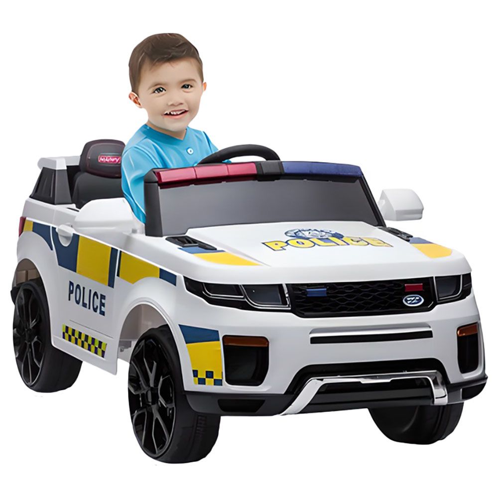 Myts - Electric Police Jeep For Kids - White