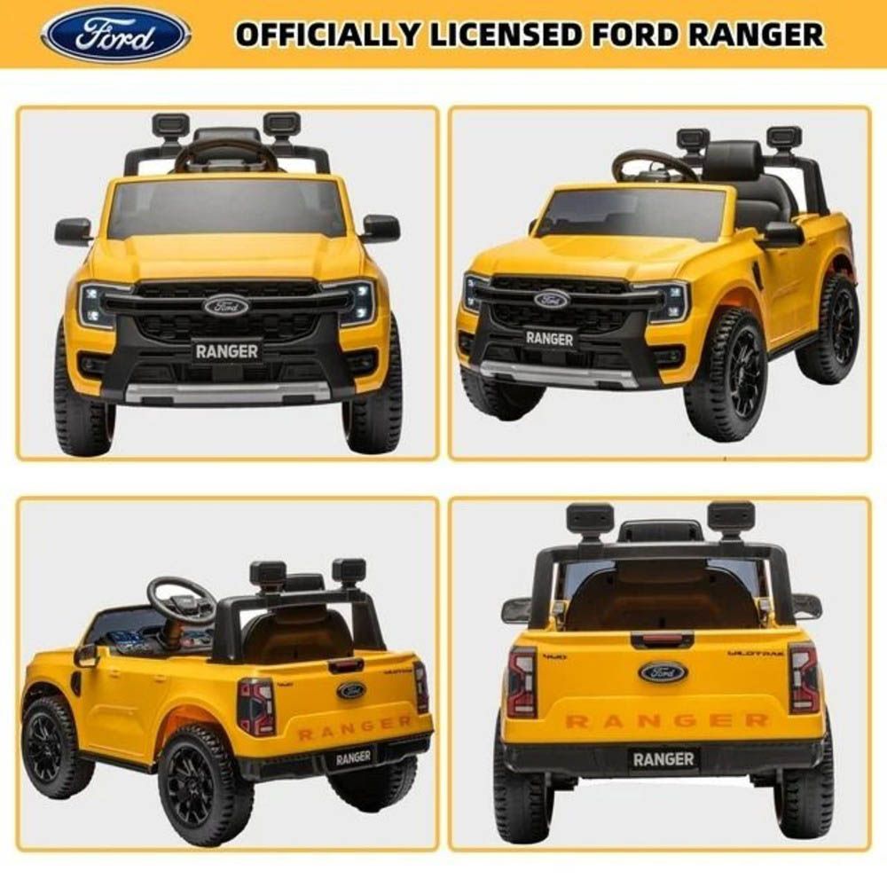 Myts - Junior Ford Ranger Kids Electric Ride On Car - Yellow