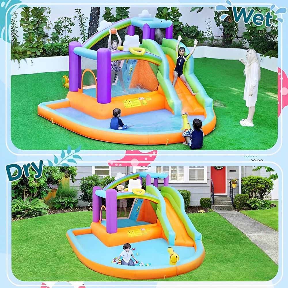 Myts - Water Fun Inflatable Playhouse With Slide And Splash Pool