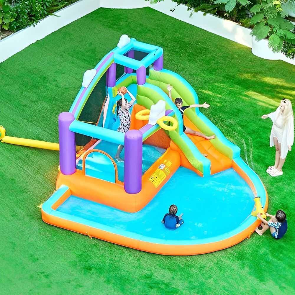 Myts - Water Fun Inflatable Playhouse With Slide And Splash Pool