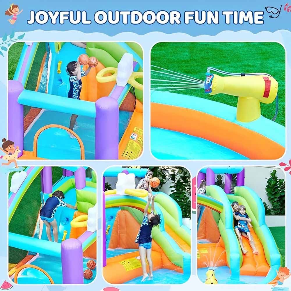 Myts - Water Fun Inflatable Playhouse With Slide And Splash Pool