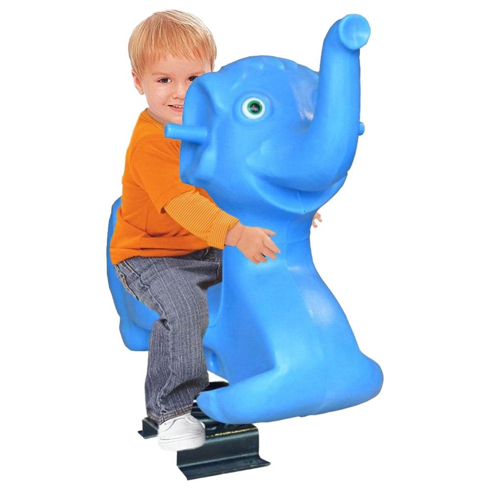 Myts - Outdoor Baby Elephant Spring Rider - Blue