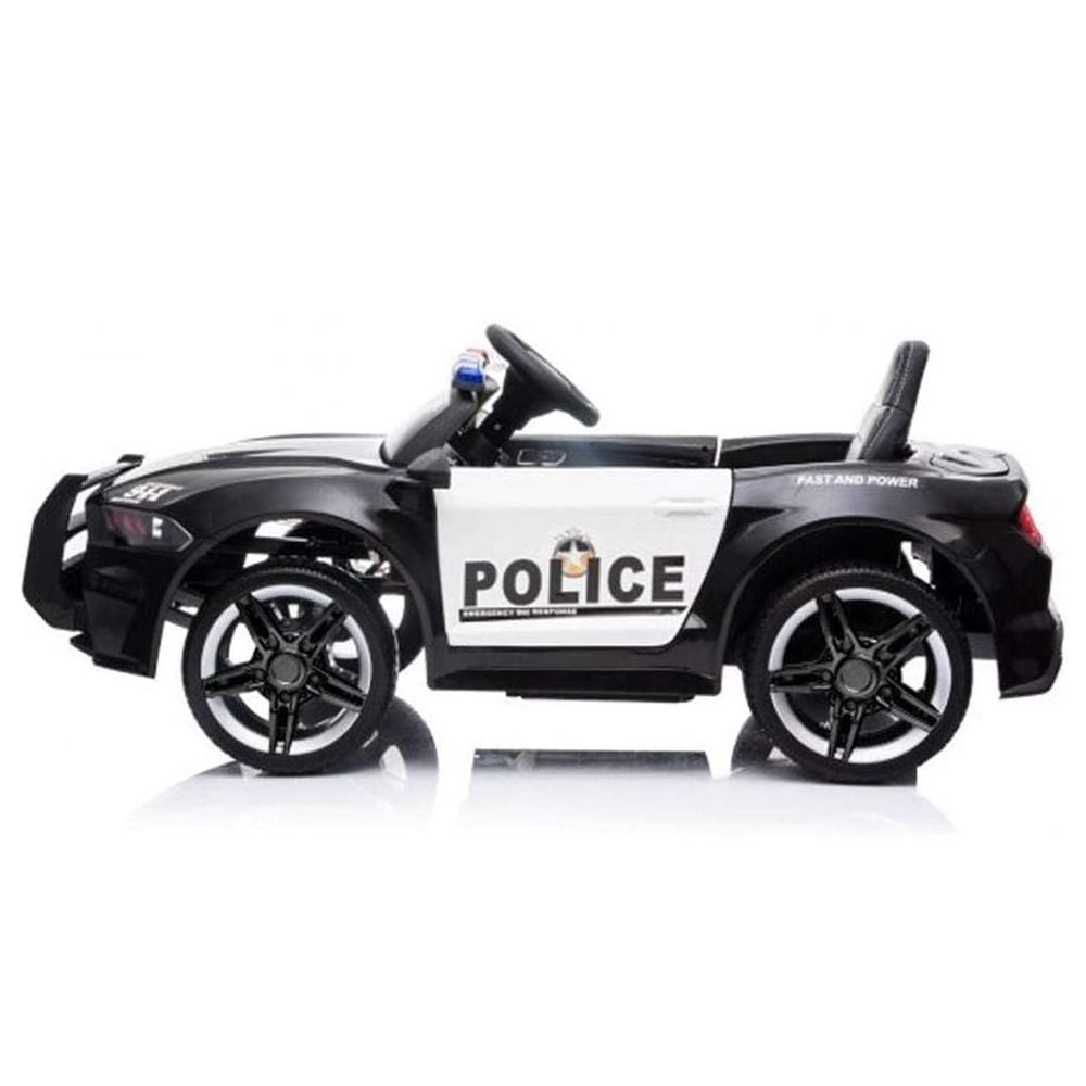 Myts - Electric Police Kids Ride-On Car - Black - 12 V