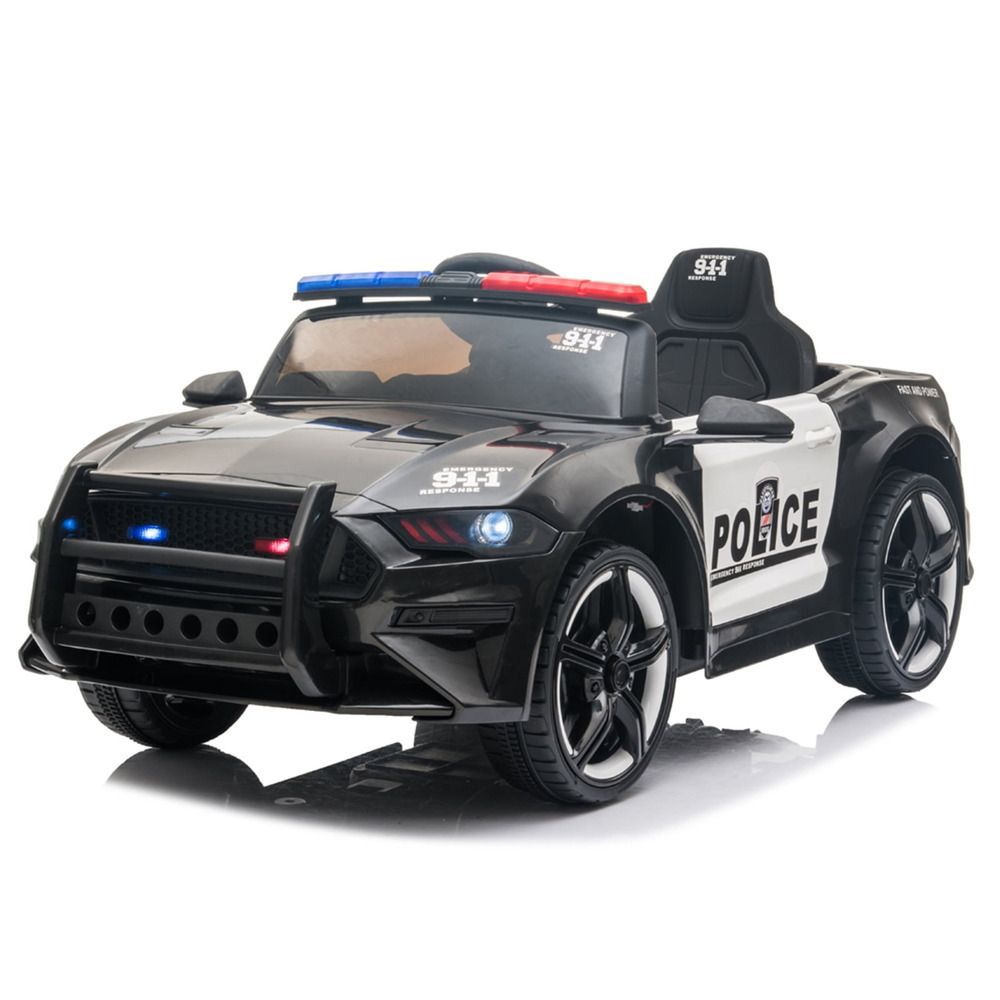 Myts - Electric Police Kids Ride-On Car - Black - 12 V