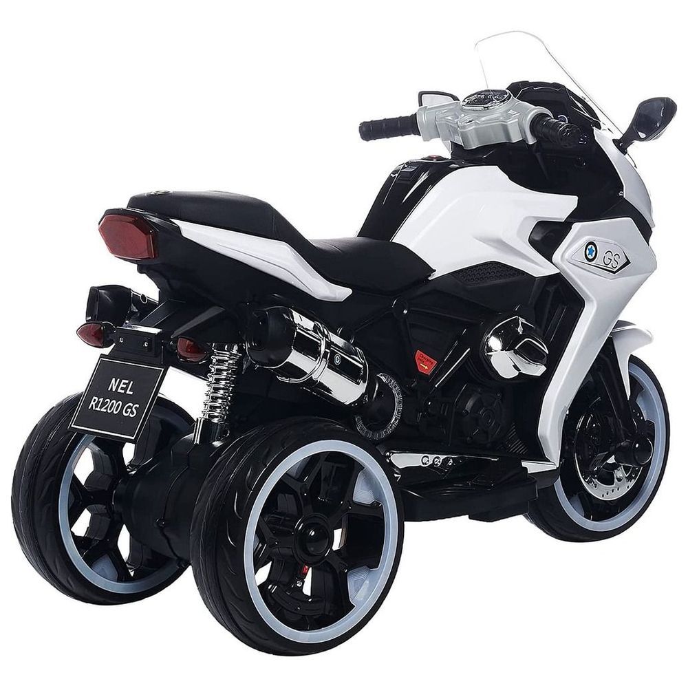 Myts - Electric Motorcycle Ride-On Super Bike - White - 6 V