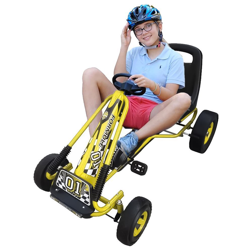 Myts - Racing Adventure Pedal Go Kart Car - Yellow