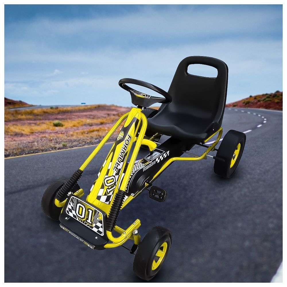 Myts - Racing Adventure Pedal Go Kart Car - Yellow