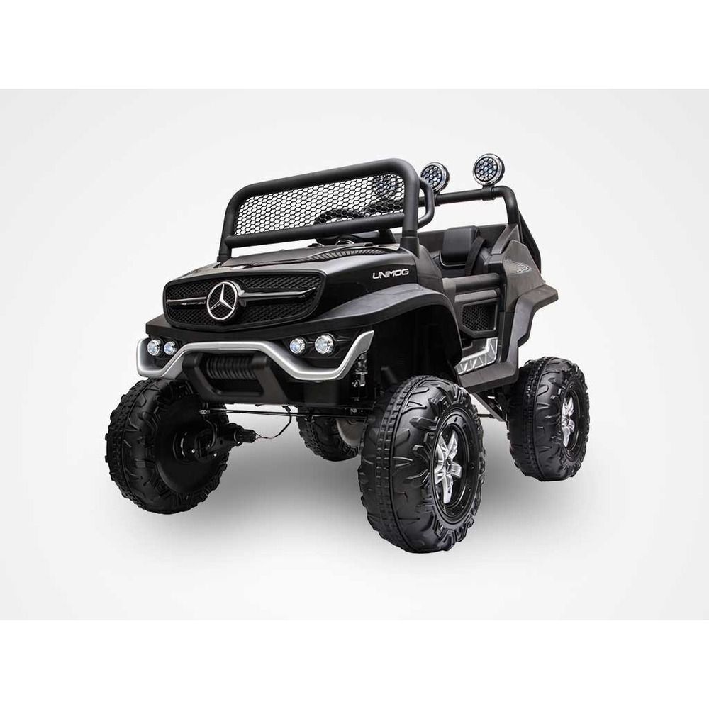 Myts - UTV Mercedes-Benz Unimog Lights Ride-On Car - Black - 12 V