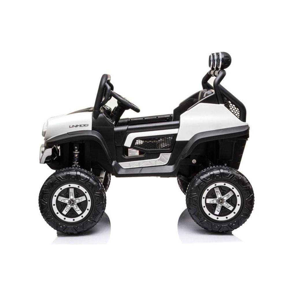 Myts - UTV Mercedes-Benz Unimog Lights Ride-On Car - White - 12 V