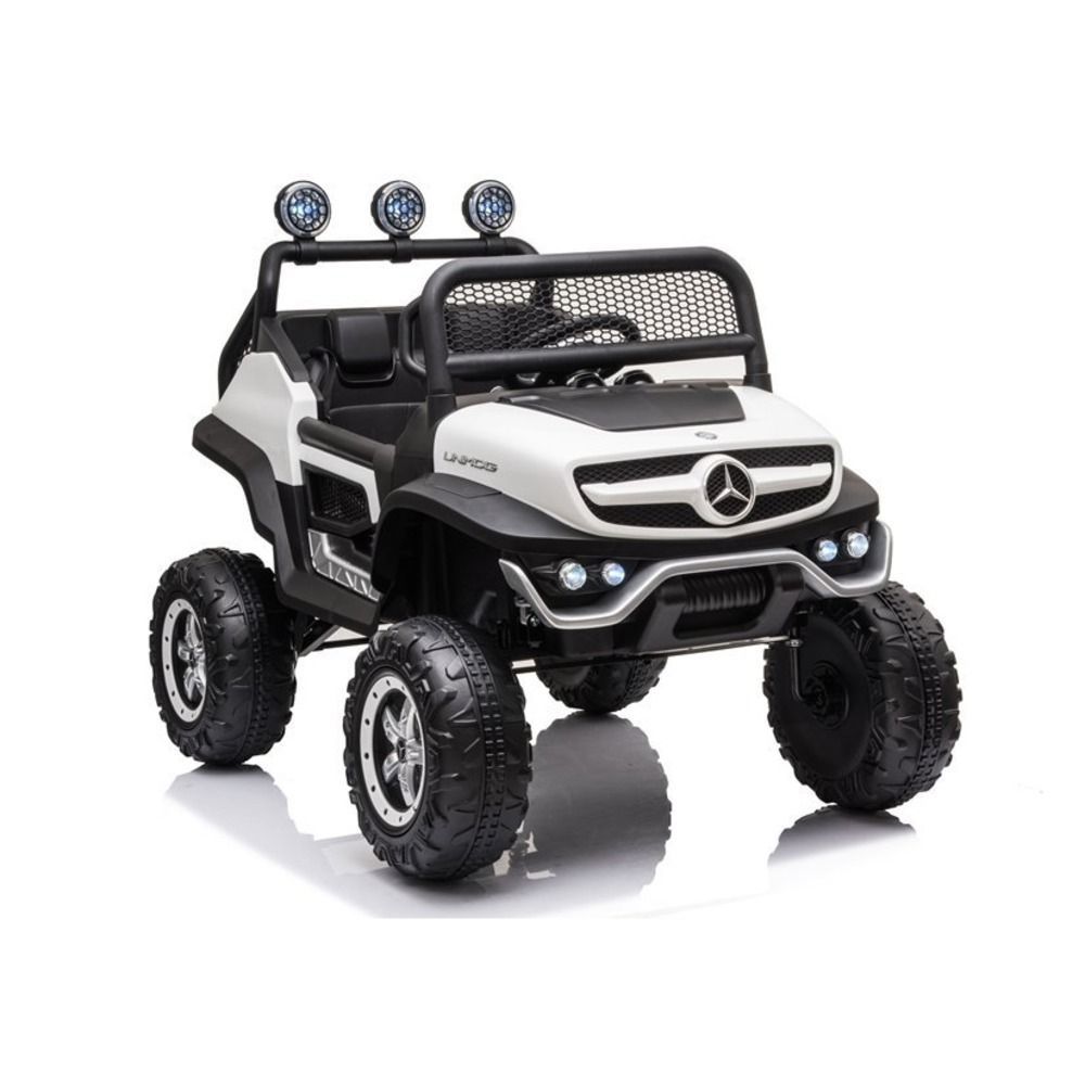 Myts - UTV Mercedes-Benz Unimog Lights Ride-On Car - White - 12 V