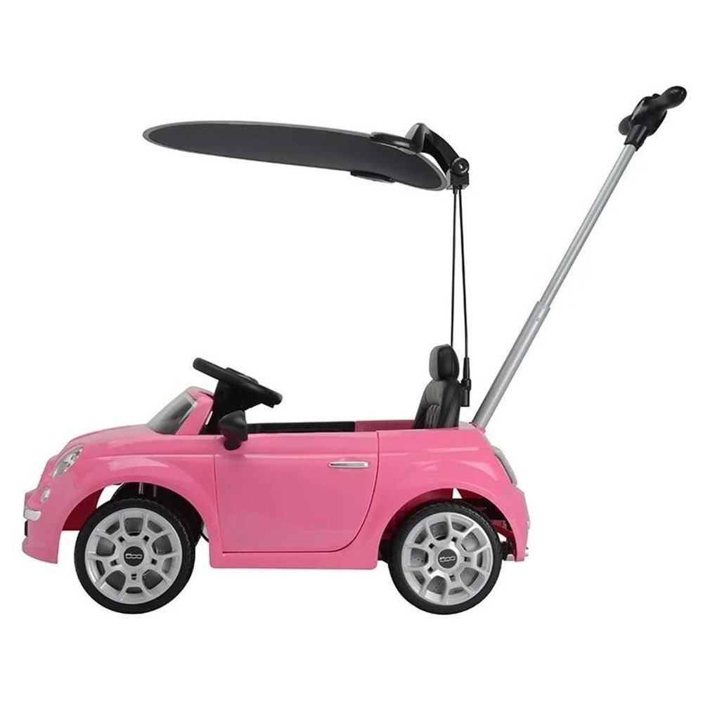 Myts - Fiat 500 Pull And Push Car With Sun Shade - Pink