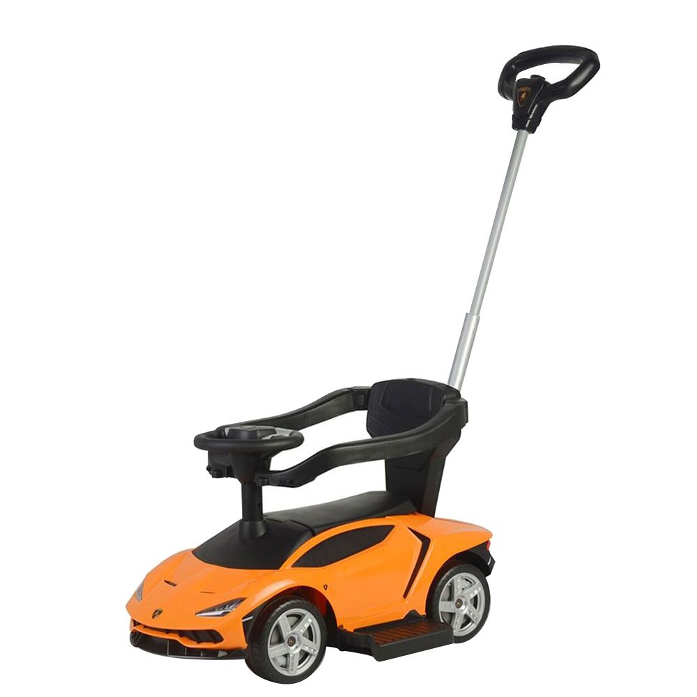 Myts - Licensed Lamborghini Kids Push Car With Handle - Orange