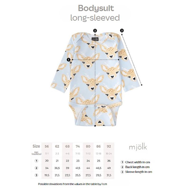 Mjolk - Long Sleeves Bodysuit - Baby Blue