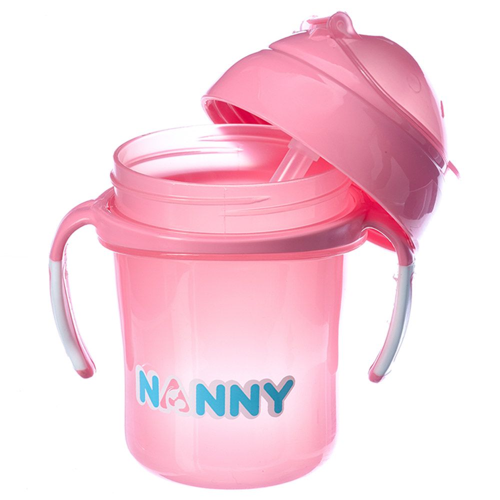 Uniq Kidz - Baby Training Sippy Cup w/ Straw & Handle - Pink