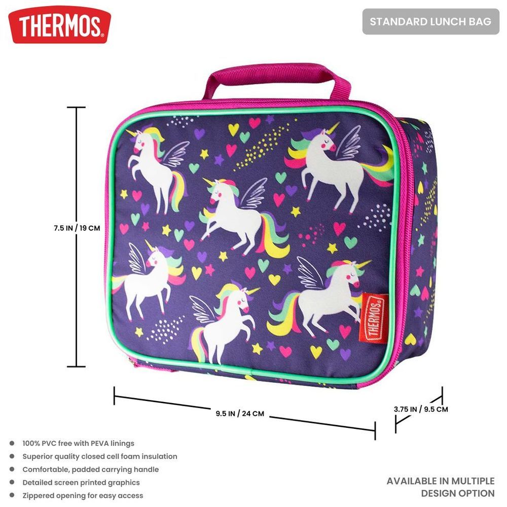 Thermos - Standard Insulated Lunch Bag - Unicorns - 550ml