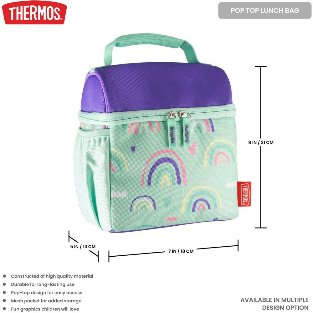 Thermos - Standard Pop Top Insulated Lunch Bag - Rainbows