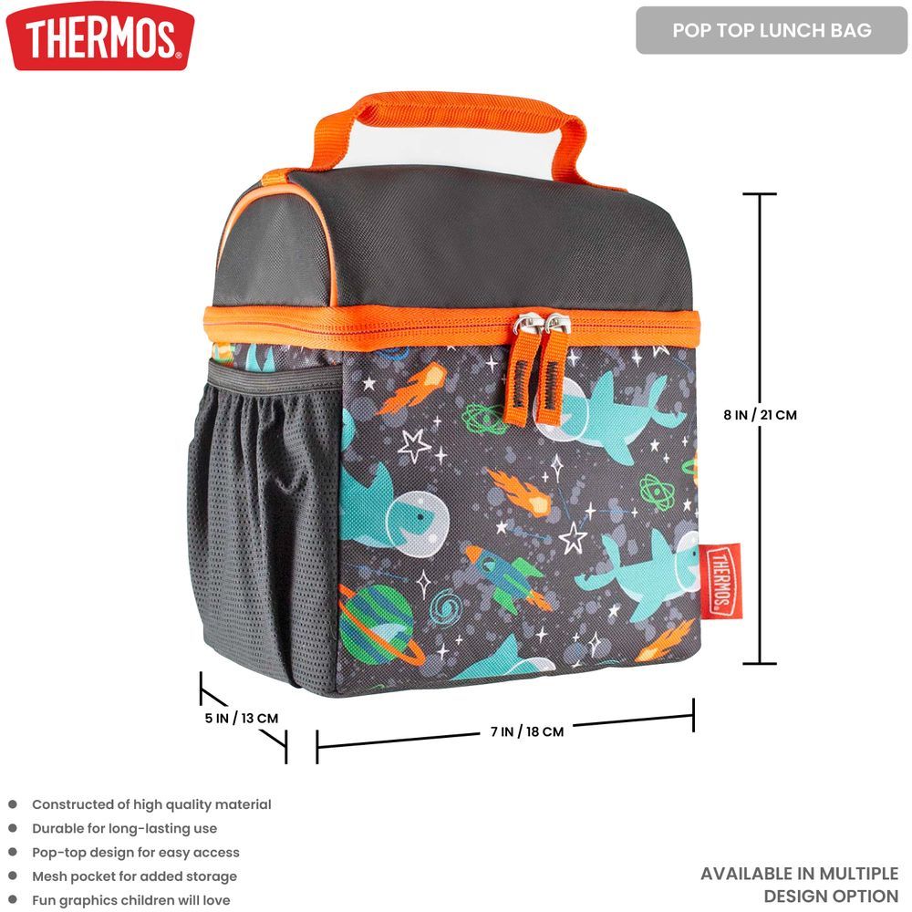 Thermos - Standard Pop Top Insulated Lunch Bag - Space Party - 900ml