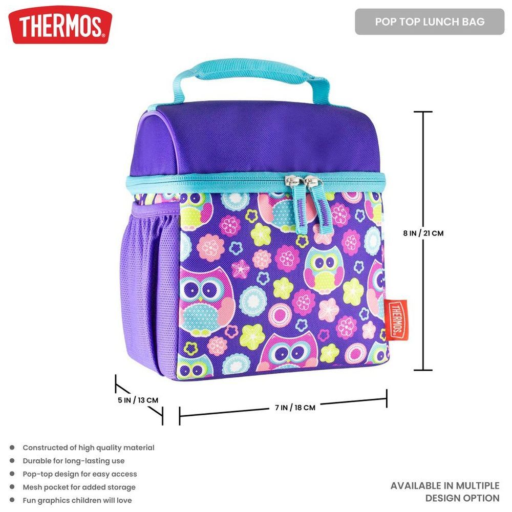 Thermos - Standard Pop Top Insulated Lunch Bag - Owls - 900ml