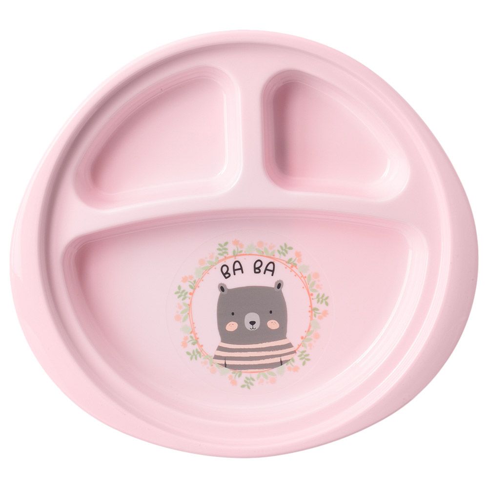 Uniq Kidz - Baby Divided Feeding Plate - Pink