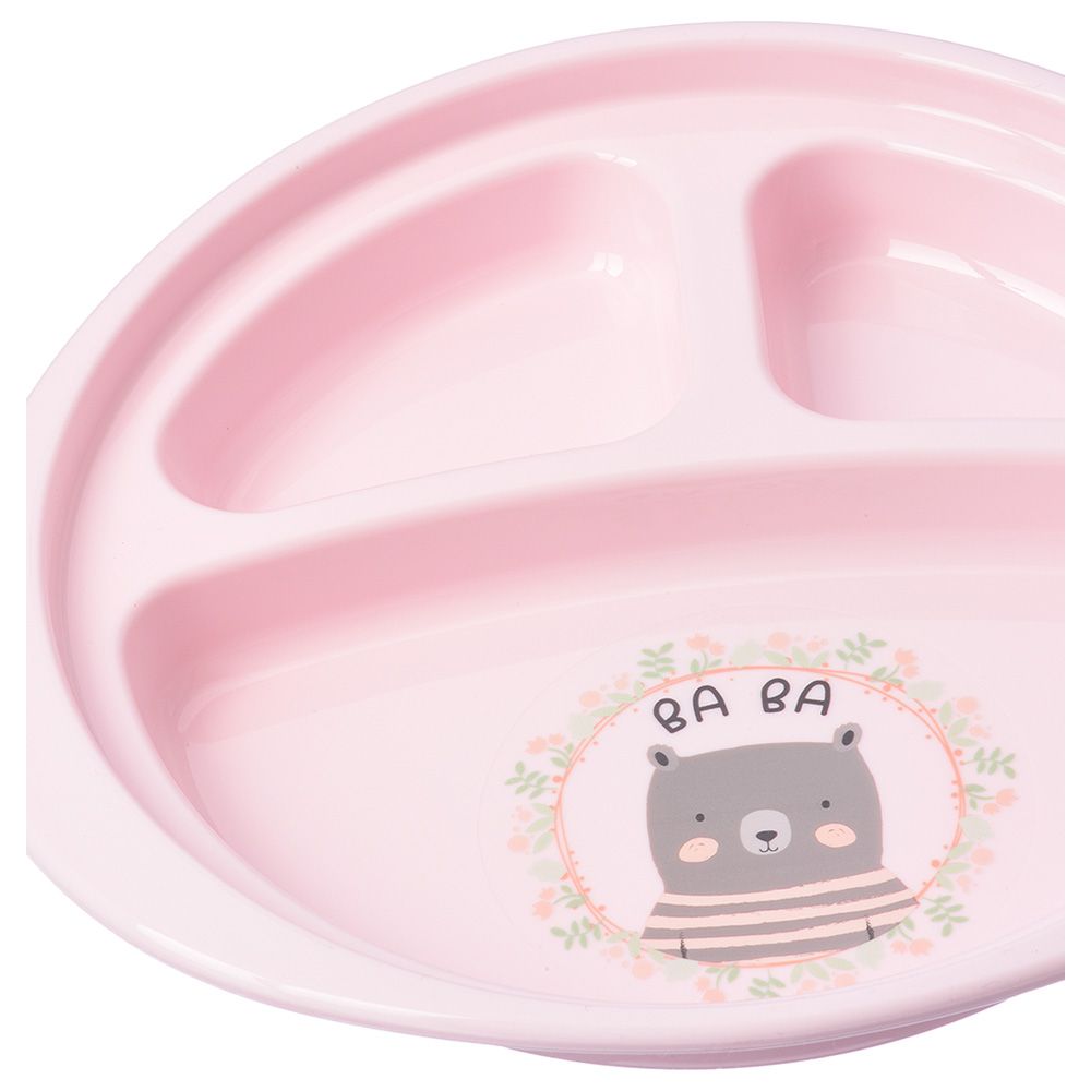 Uniq Kidz - Baby Divided Feeding Plate - Pink